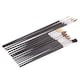 image 1 of Blackspur 15pc Wooden Artist's Paint Brush Set - Black