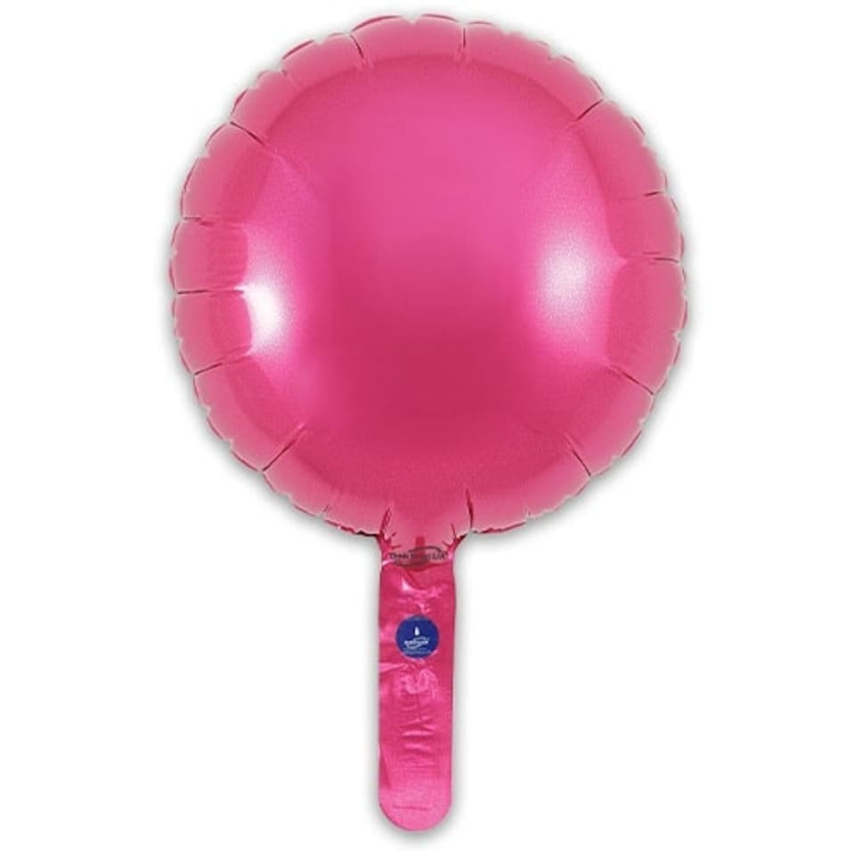 Hot Pink Round Air Fill Foil Balloon 23cm / 9 in - Pack of 5