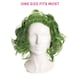 image 6 of Factory Worker Wig Green | One Size