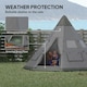 image 5 of Outsunny 6-7 Person Large Family Party Camping Tent W/ Carrying Bag, Blue