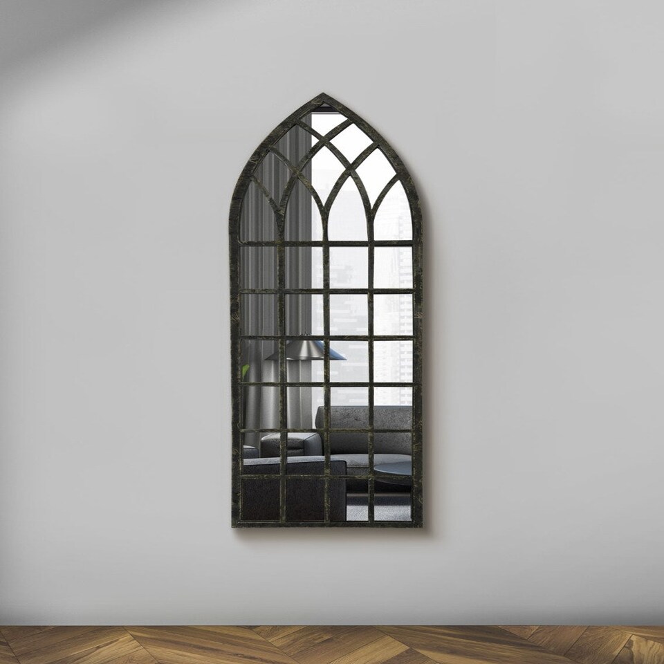 image 1 of Somerley Rustic Arch Large Garden Mirror 140 x 40.5 CM N/A