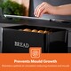image 4 of GEEPAS Bread Bin 13L | RetroVive Storage Box Black
