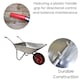image 10 of 65 Litre 60kg Capacity Galvanised Samuel Alexander Metal Garden Wheelbarrow with Solid Puncture Proof Tyre