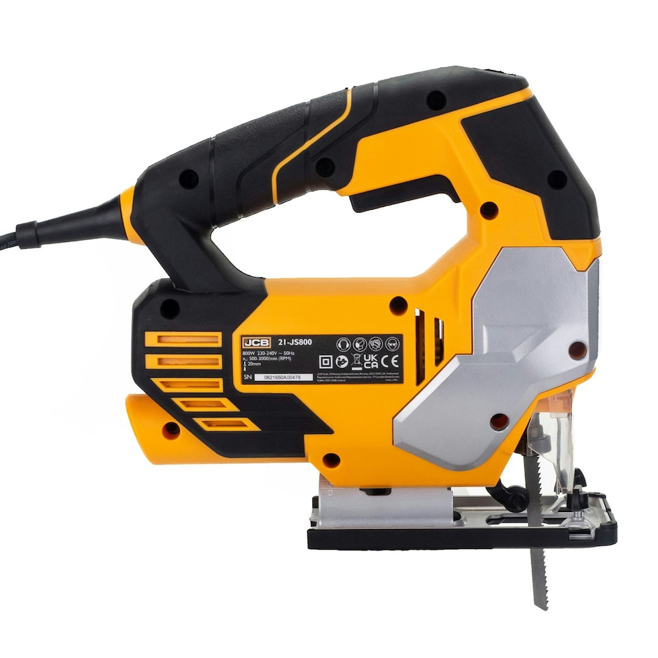 image 1 of JCB 800W Electric Corded Jigsaw, 0-45 Degree Cutting Positions, 230V 21-JS800