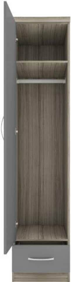 image 1 of Nevada 1 Door 1 Drawer Wardrobe | White