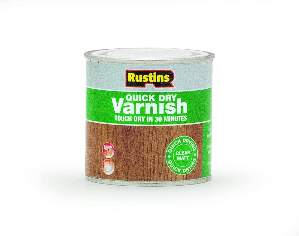 image 1 of Rustins Quick Dry Varnish Matt Clear 250ml - AVMC250 | Clear | 250ml | 1