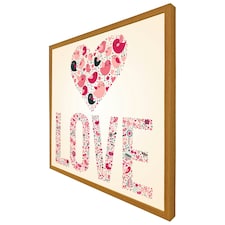 Love hearts (Picutre Frame) Brown | Oak | XL