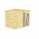 image 1 of 8ft X 6ft Dog Kennel and Run Full Height - Wood - L178 x W243 x H201 cm