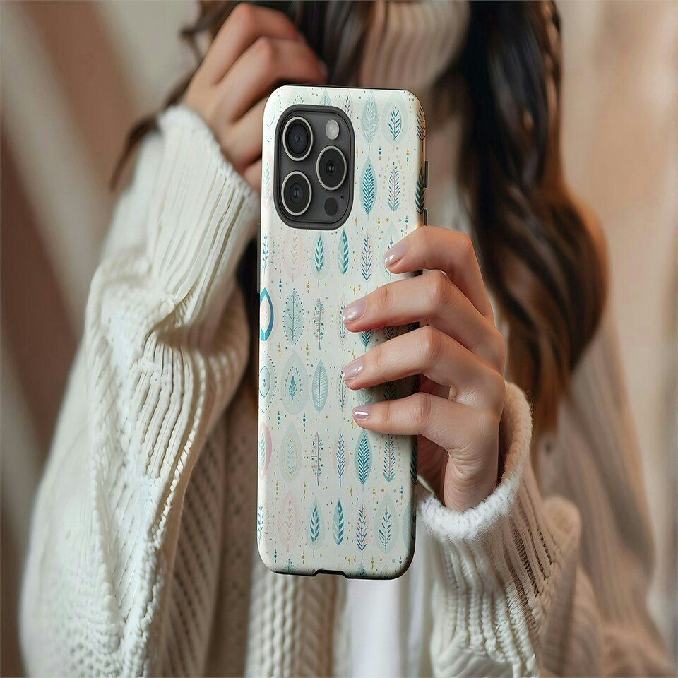 image 1 of Bohemian Leaf Blue | iPhone 12 Mini
Tough