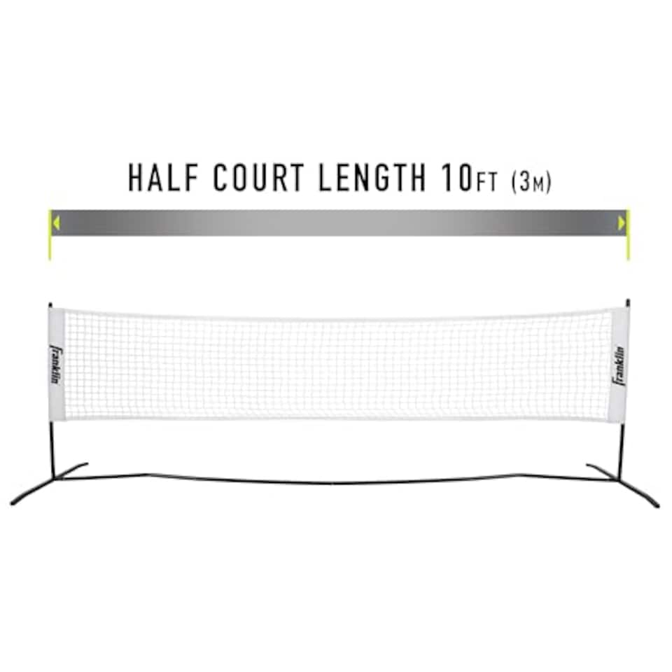 image 1 of Franklin Sports Half Court Size Pickleball Net By Pickleball - Includes 10Ft Net, (2) Paddles, And (2) X-40 USA Pickleball Approved Pickleballs