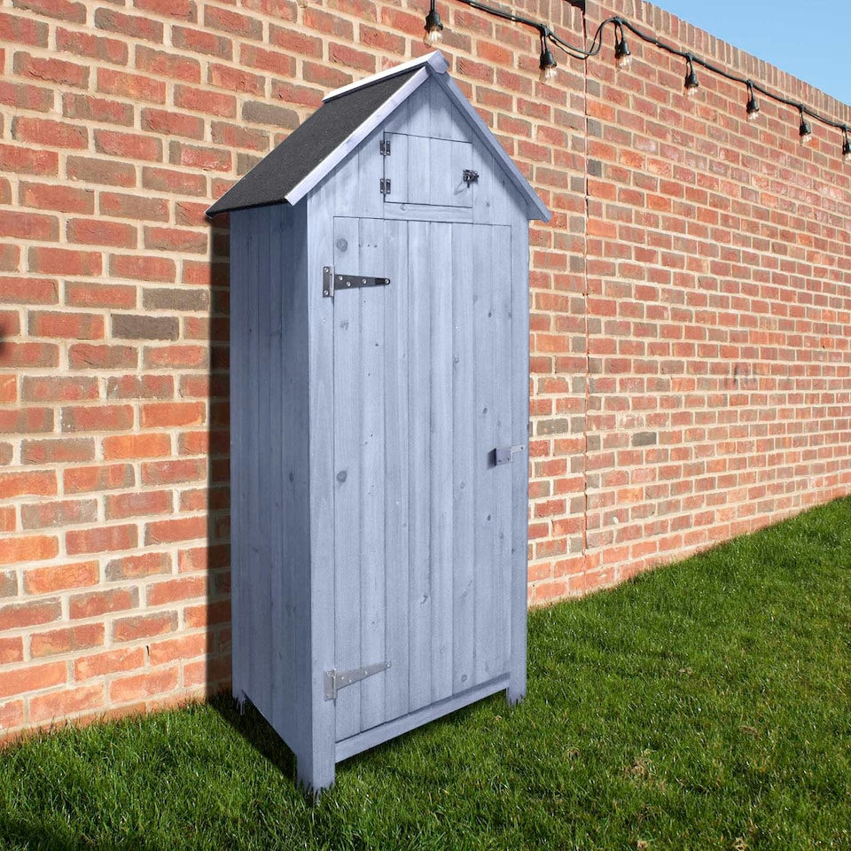 image 1 of Bideford Tall Garden Storage Unit Blue