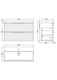 image 2 of Balterley Tixall Fluted 2 Drawer Wall Hung Vanity Unit with Thin Edge Basin, Satin White, 800mm