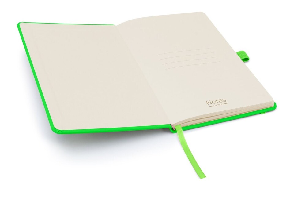 image 1 of Notes London A5 Wilson Lined Page Notebook Neon Green