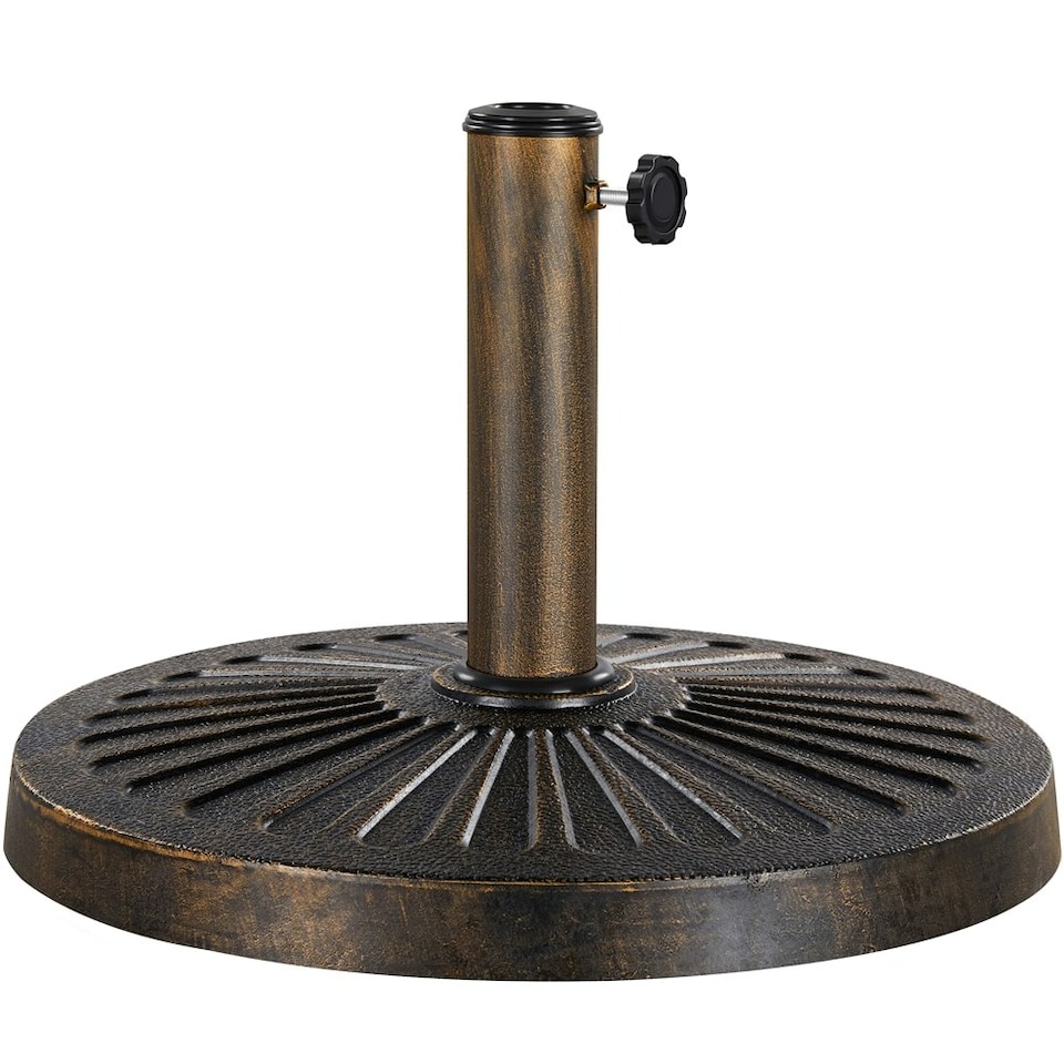 image 1 of Yaheetech 46 cm Outdoor Patio Heavy Duty Market Umbrella Base Stand Bronze