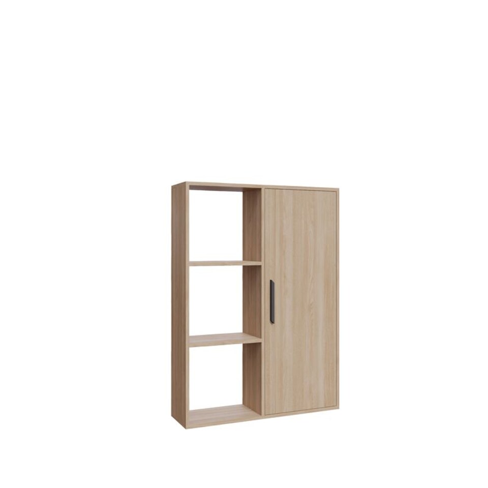 image 1 of Decorotika Patrick 3 Shelves and a Cabinet Bookcase