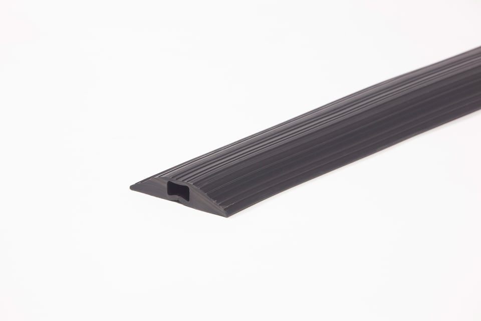 image 1 of The Ramp People Floor Cable Protector 1m - 9m (3m) - Black - Rubber Channel Size 15mm x 5mm