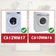 image 2 of SPARES2GO Drum Paddle Lifter for Currys Essentials C612WM17 Washing Machine (Pack of 3)