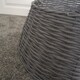 image 4 of Samuel Alexander 58cm x 26cm Medium Willow Christmas Tree Skirt - Dark Grey