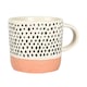 image 5 of Nicola Spring Ceramic Dipped Dots Coffee Mugs - 385ml - Pink - Pack of 6