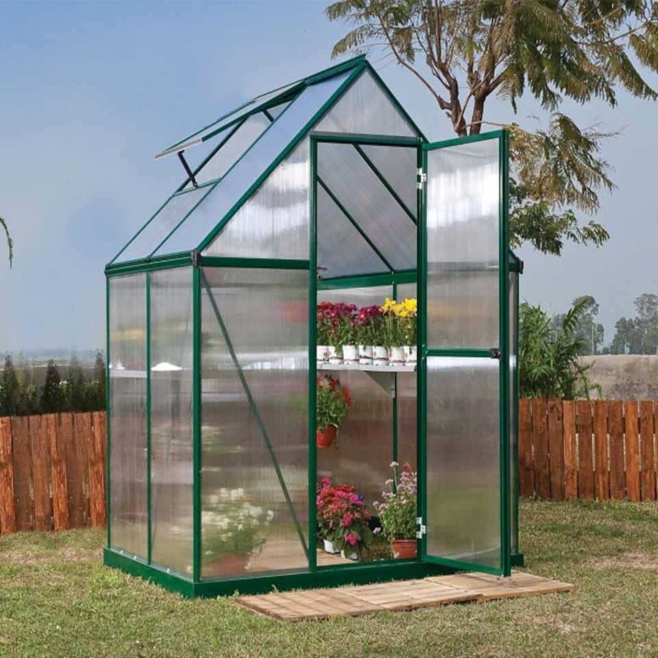 image 1 of Greenhouse Mythos 6 x 4 - Polycarbonate - L126 x W185 x H208 cm - Green