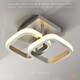 image 5 of Contemporary Compact Double Head 40w LED Ceiling Light Fitting in Brushed Nickel | Silver