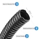image 2 of Pisces 5m Black Corrugated Hose with Double Wire Clips, 38mm Internal Diameter Pond PVC Hosing