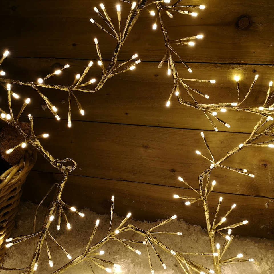 image 1 of 60cm Gold Christmas Star 150 Warm White LED Indoor/Outdoor Christmas Decorations