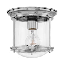 Hinkley Hadrian 1 Light Flush Mount Chrome with Glass IP44