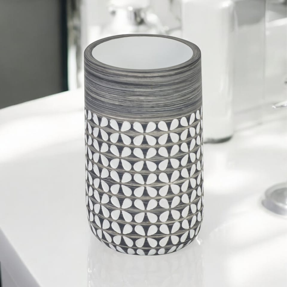 image 1 of Showerdrape Ravello Bathroom Accessory Set - Soap Dish & Tumbler | Grey | 1