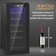 image 3 of HOMCOM 50L Wine Cooler, 18 Bottles, 5-18degree Freestanding Wine Fridge with Glass Door, LED Light, Temperature Control and Digital Touch Screen, Black