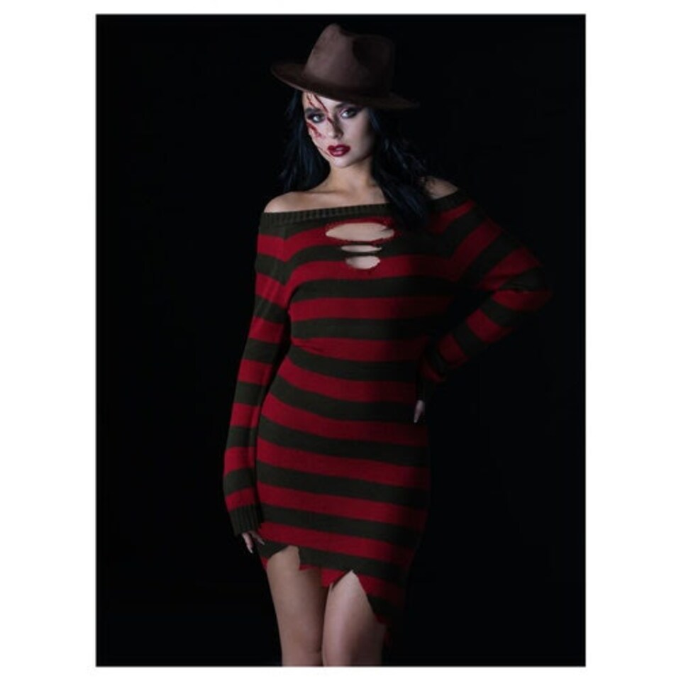 image 1 of Freddy Krueger A Nightmare On Elm Street Fancy Dress Costume Ladies Medium - UK 12-14