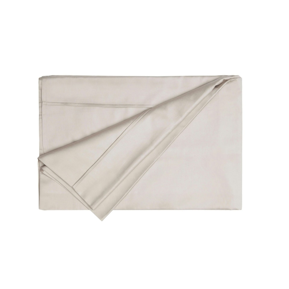 image 1 of Belledorm 200 Thread Count Egyptian Cotton Flat Sheet - Oyster - Single
