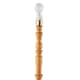 image 5 of Classic Oak Wooden Standing Floor Lamp Base with Intricate Pole Design
