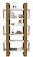 image 1 of Decorotika Reina Bookcase 3-tier H 150 cm x W 90 cm x D 33 cm | Multi | White and Walnut | 1