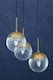 image 3 of Interiors by Premier Revive Gold Finish 3 Bulb Pendant Light