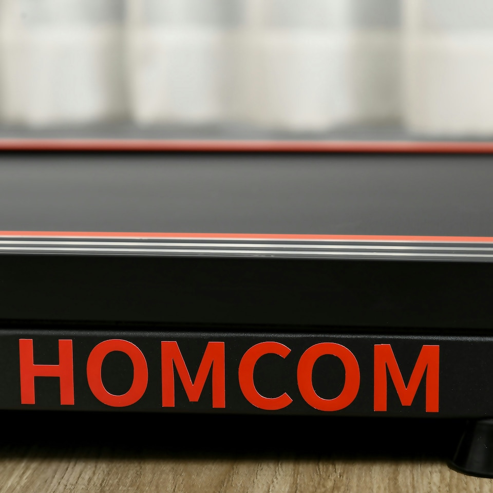image 1 of HOMCOM Foldable Walking Treadmill w/ LED Display, Red