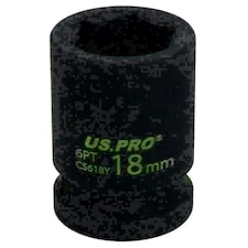 18mm Metric Shallow Impact Impacted European Style Socket 1/2" Drive 6 Sided