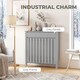 image 4 of HOMCOM Radiator Cover with Drawer and Vertical Slats Grey