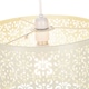 image 3 of Moroccan Designed Cream Metal Pendant Light Shade with Floral Decoration | Cream | Cream | 1