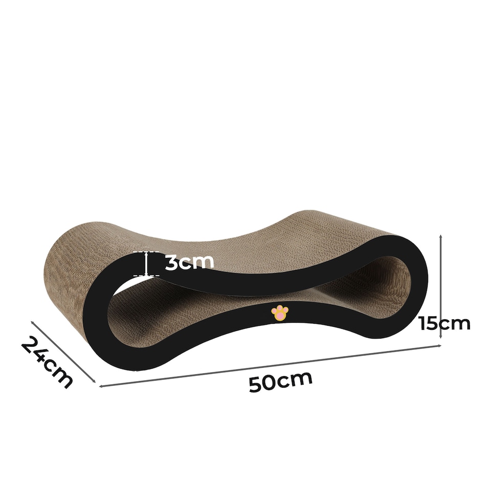 image 1 of Skylos Cat Scratching Board and Lounge Bed Cardboard Scratcher for Cats