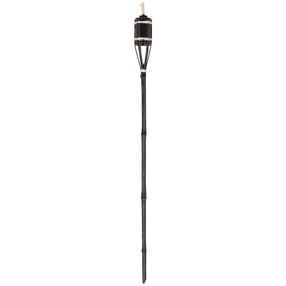 image 1 of Harbour Housewares Bamboo Garden Torches - 114cm - Black - Pack of 6