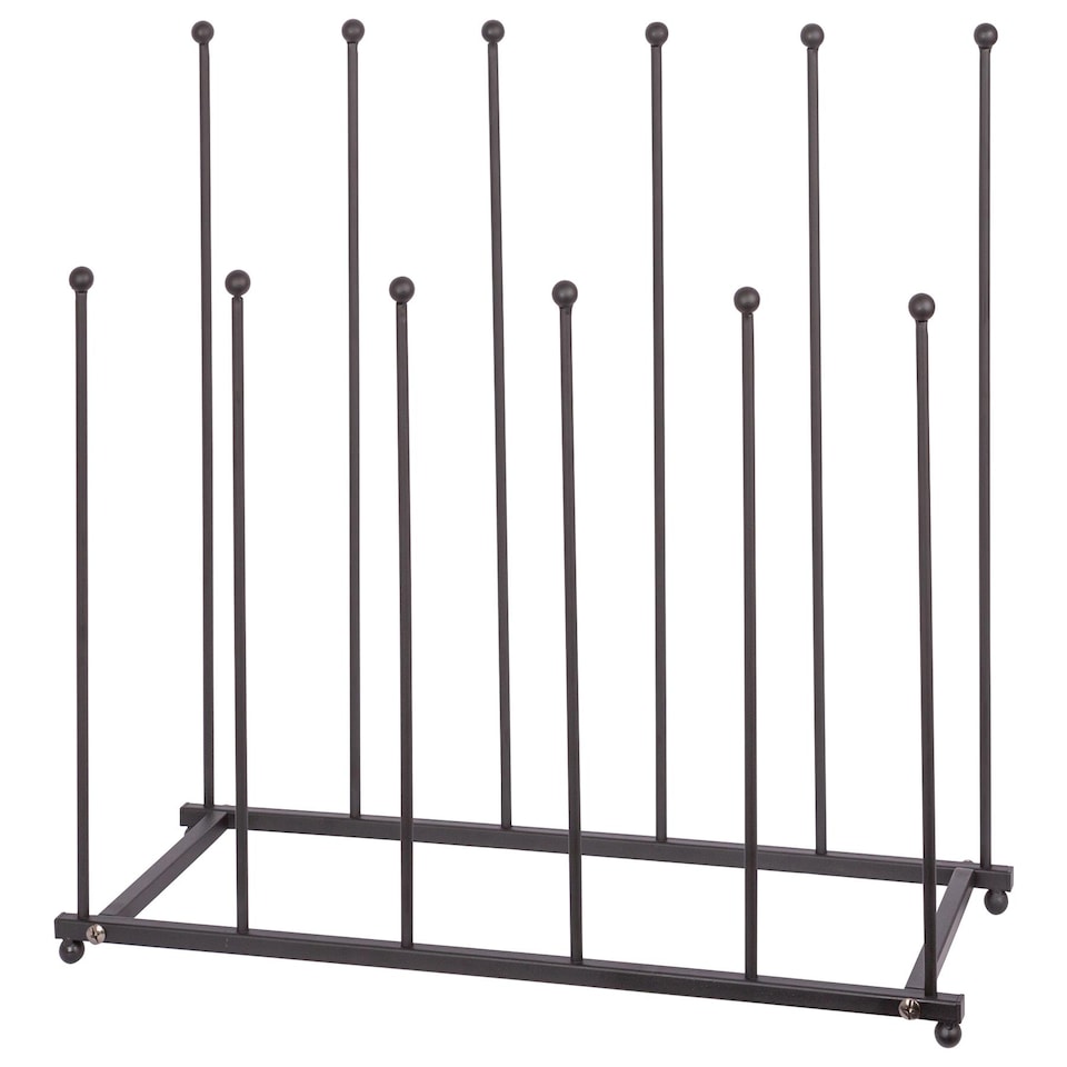 image 1 of Hammer and Tongs Steel Wellington Boot Rack - 6 Pair - Black | Black | Black