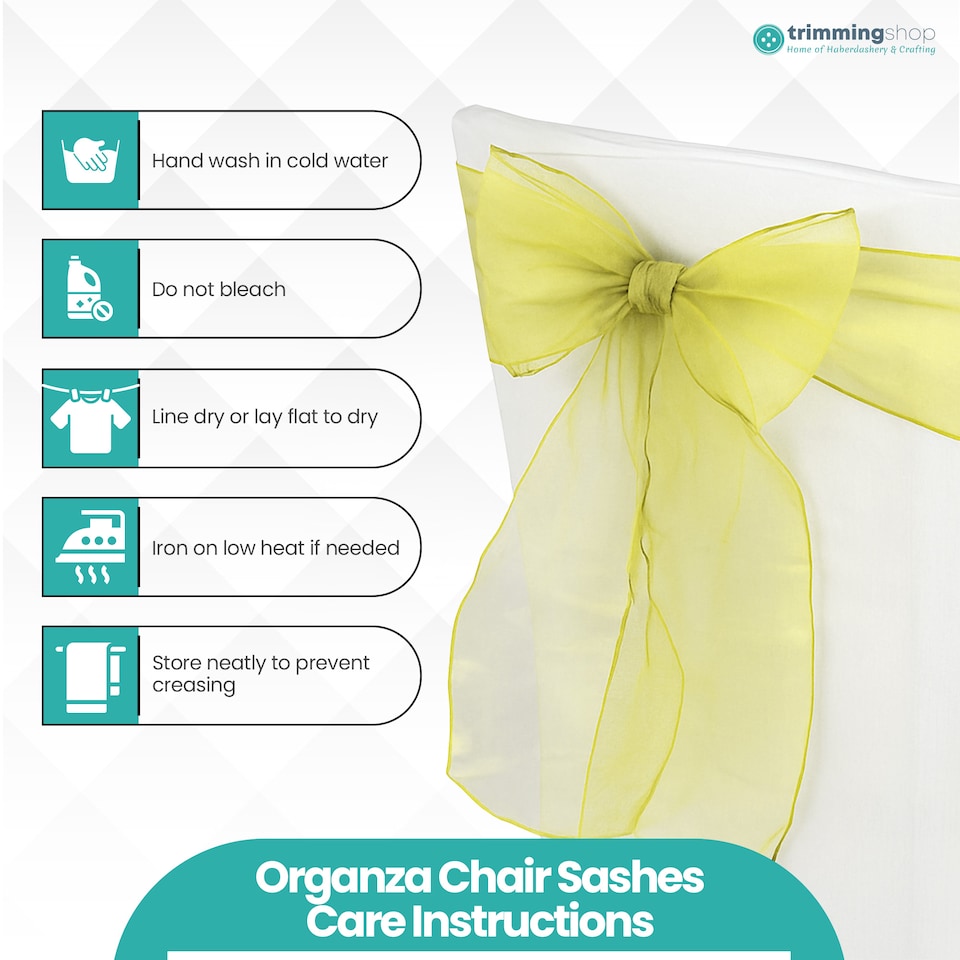image 1 of 17 x 280cm Organza Chair Sashes, Sheer Sash Ties - 1pc