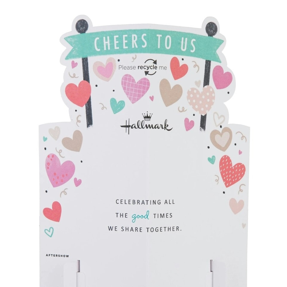 image 1 of 3D Pop-Up Champagne Bottle Design Anniversary Card