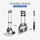 image 3 of HOMCOM Heavy Duty Aluminium Foldable Hand Truck Trolley, 70KG Load Capacity | Silver