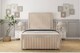 image 1 of Sloomy Boston Chrome Sand Naples Bed Frame With 50" Upholstered Headboard 2'6 Small Single