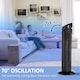 image 4 of HOMCOM Tower Fan for Bedroom Cooling, 30 Inch Electric 70 Oscillating Fan with 3 Speed Settings, Standing Floor Fan for Home Office Indoor, Black