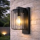 image 2 of CGC ALVIN Black Outdoor Cage Wall Lantern Light with Clear Polycarbonate Diffuser IP54