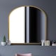 image 1 of The Arcus - Gold Metal Framed Arched Wall Mirror 47" X 31" (120CM X 80CM). Suitable for Inside and Outside. Gold