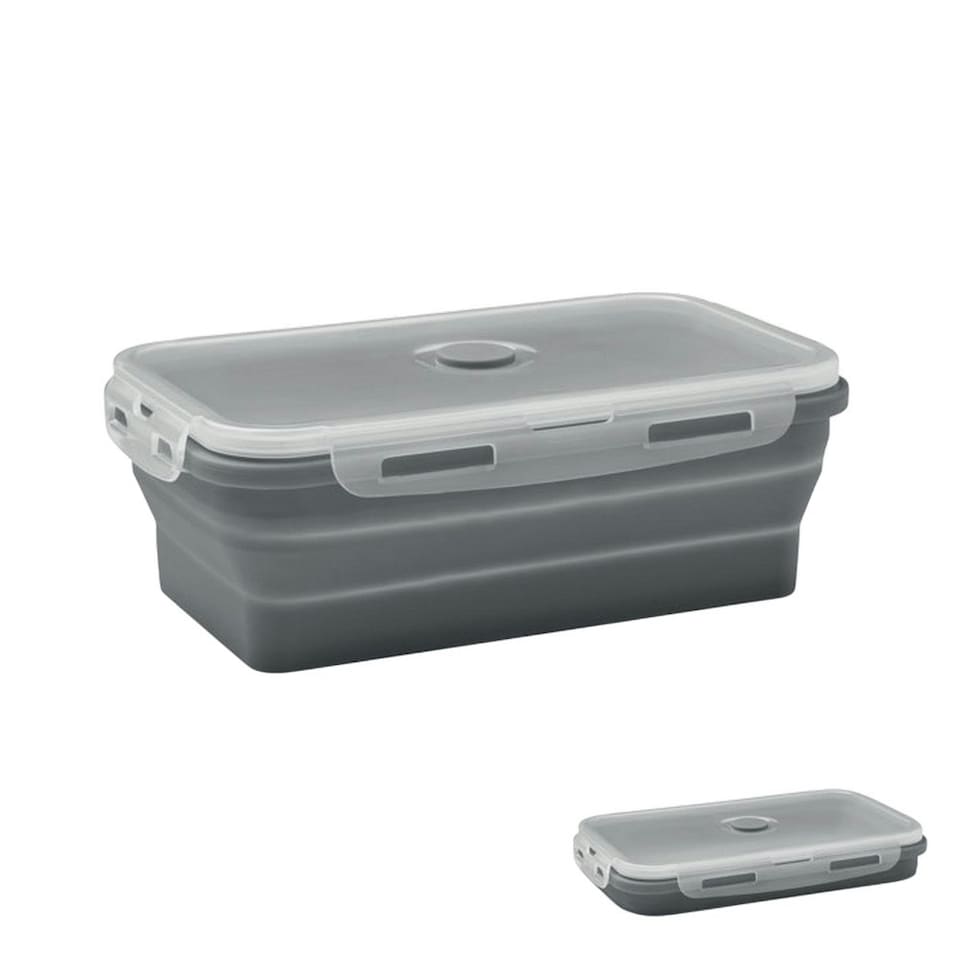image 1 of MidOcean Kolapso Silicone Collapsible Lunch Box - Stone Grey - One Size